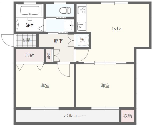2DK Apartment for Sale in Totsuka, Yokohama - 43.31 sqm - Thumbnail 2