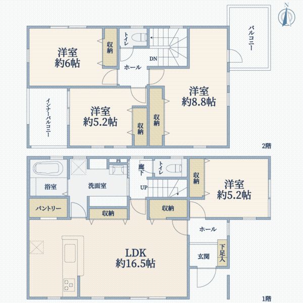 New 4LDK House for Sale in Tsurugaya, Sendai - Completion Feb 2026 - Thumbnail 3