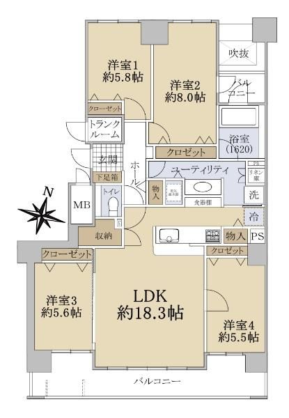 4LDK Apartment for Sale in Toyohira Ward, Sapporo - Thumbnail 4