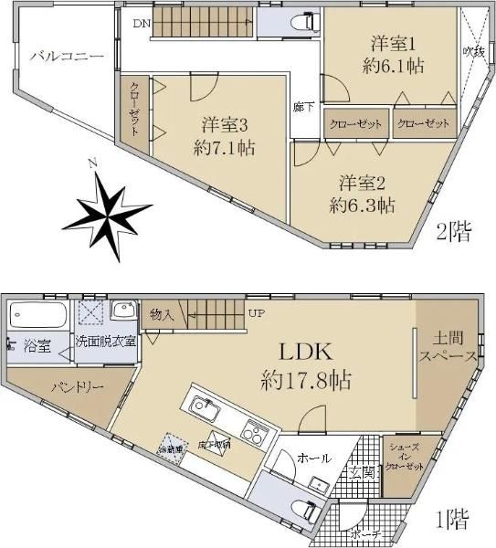 New 3LDK House for Sale in Higashino, Hiroshima - 2025 Build - Thumbnail 2