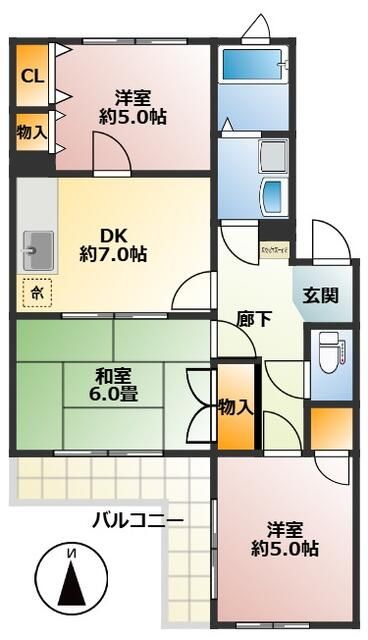 3DK Apartment for Rent in Sakura Ward, Saitama City - Thumbnail 4