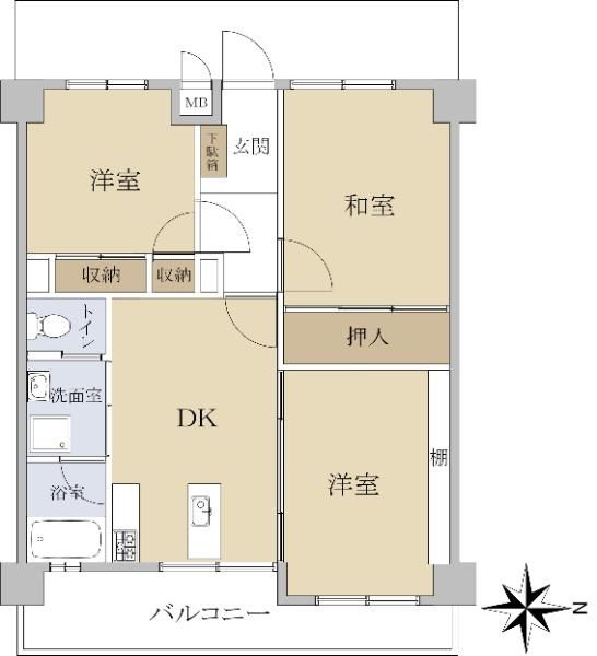 3DK Apartment for Sale in Kunitachi, Tokyo - 49.83 sqm - Thumbnail 2