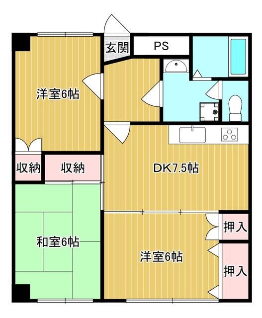 3DK Apartment for Sale in Koriyama, Fukushima, 58.45 sqm - Thumbnail 2