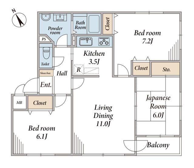 3LDK Apartment for Sale in Toyohira, Sapporo, 71.96m² - Thumbnail 4