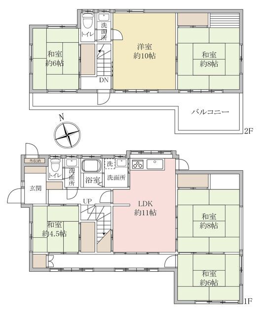 6LDK House on 62 Tsubo Lot in Abiko City, Chiba - 7.8M Yen - Thumbnail 2