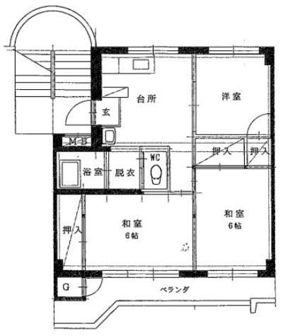 3DK Apartment for Rent in Iwaki, Fukushima - 53.17 sqm - Thumbnail 2