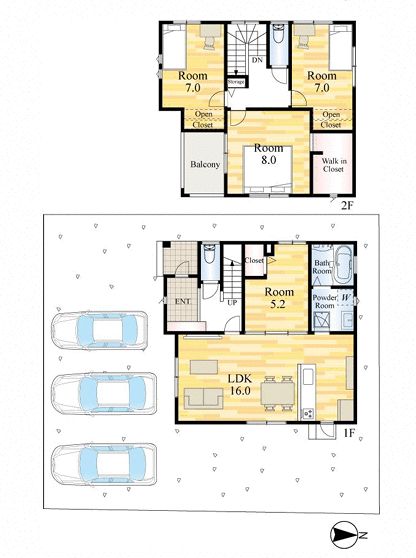New Build 4LDK House in Kitakyushu with 3 Parking Spaces - Thumbnail 3