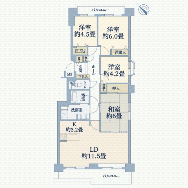 4LDK 81.48m² Apartment in Atsubetsu-ku, Sapporo - Thumbnail 4