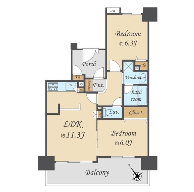 2LDK Apartment for Sale in Ichikawa, Chiba - 53.54 sqm - Thumbnail 4