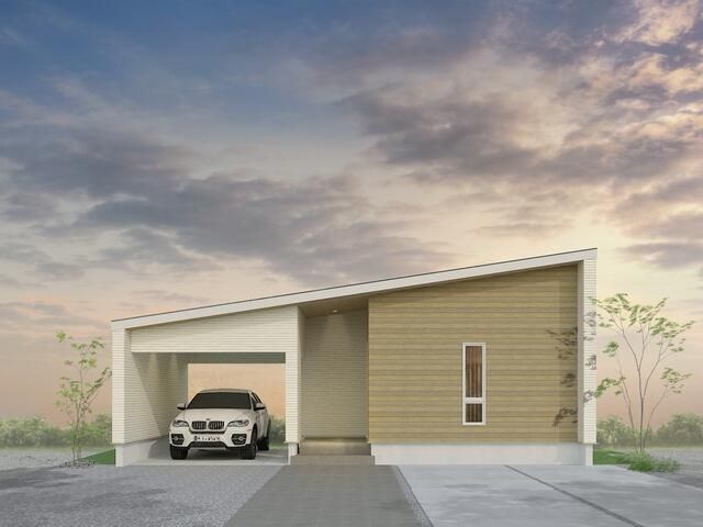 New Modern Single-Story House with 6-Car Garage in Nagano - Main Image