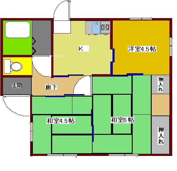 3DK House for Rent in Nagano City with Free Parking | 41,000 Yen - Thumbnail 2