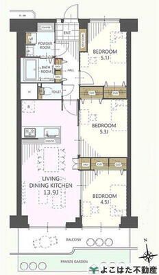 3LDK Apartment for Sale in Fuchu, Tokyo Near Koremasa Station - Thumbnail 2