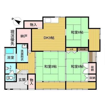 Pre-owned 3DK House for Sale in Mizuho, Iiyama City — Floorplan, Iiyama, Nagano