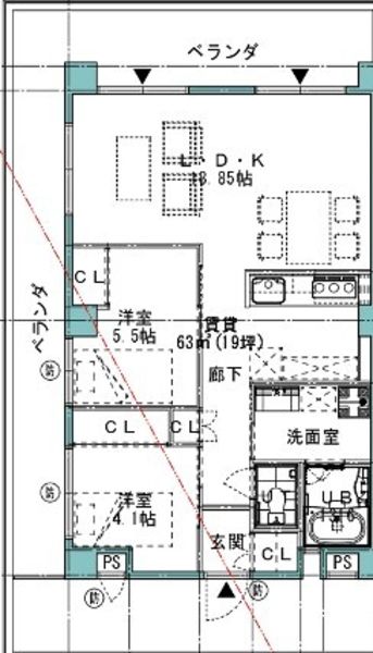 New 2LDK Apartment for Rent in Ginowan, Okinawa - Thumbnail 2