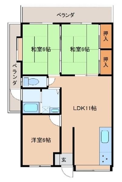 Southern Court 3LDK Apartment for Rent in Naha Kinjo, Okinawa - Thumbnail 2