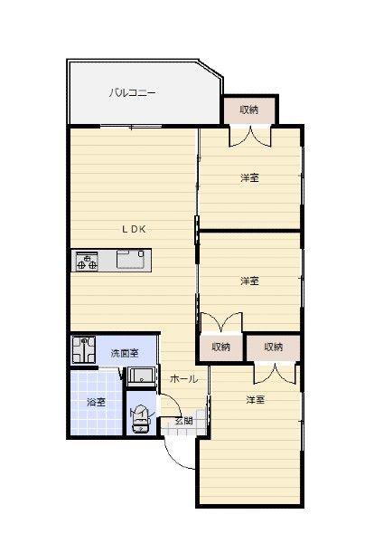 New 3LDK Apartment in Okinawa City with Free Internet & Parking - Thumbnail 2