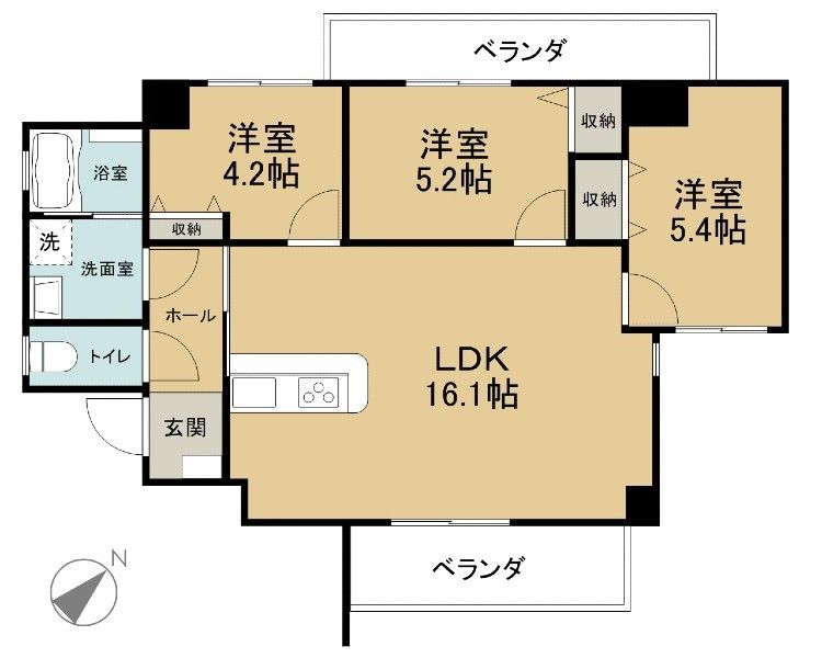 3LDK Apartment for Rent in Kadena, Okinawa - 64.27 sqm - Thumbnail 2