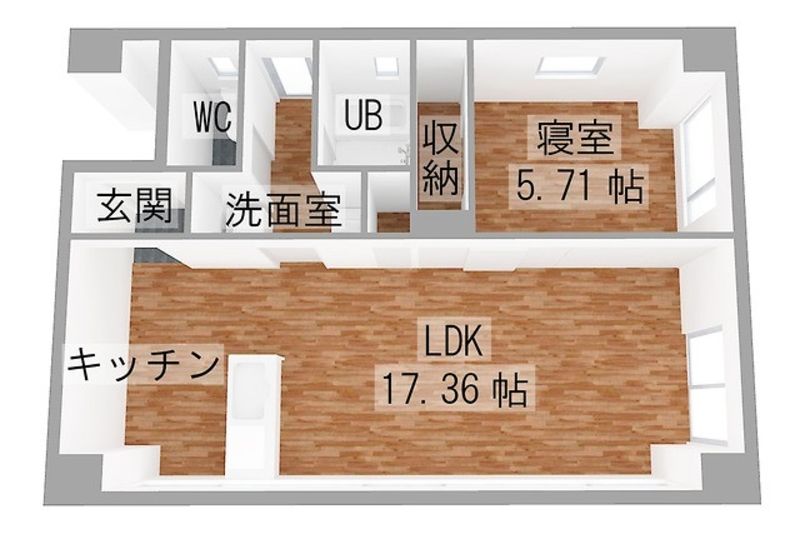 1LDK Apartment for Rent in Urasoe, Okinawa - Near Shintoshin - Thumbnail 4