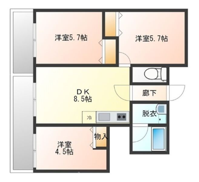 3DK Apartment for Rent in Naha City, Okinawa - Park Side Court - Thumbnail 4