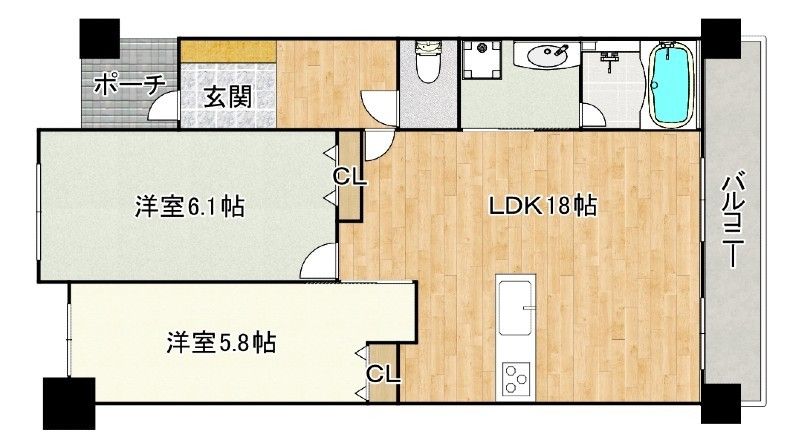 2LDK Apartment for Sale in Ginowan, Okinawa - Presence Loge Reve - Thumbnail 2