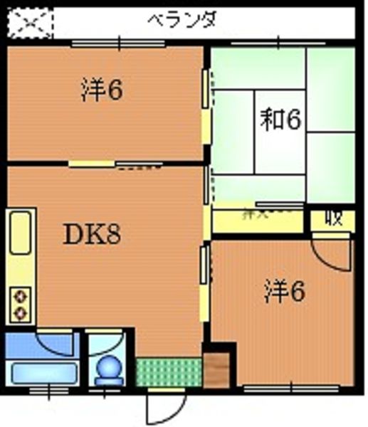 Maison Sakae 3DK Apartment for Rent in Awase, Okinawa City - Thumbnail 2