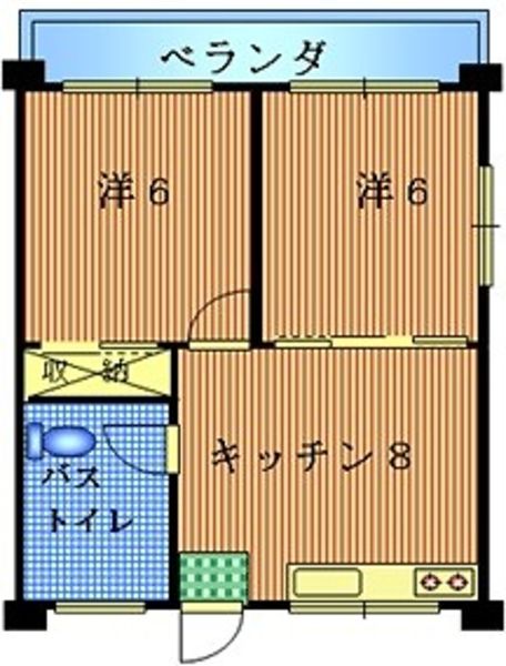 2DK Apartment for Rent in Miyazato, Uruma City, Okinawa - Thumbnail 2