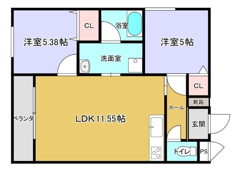 New 2LDK Apartment for Rent in Yomitan Village, Okinawa - Thumbnail 2