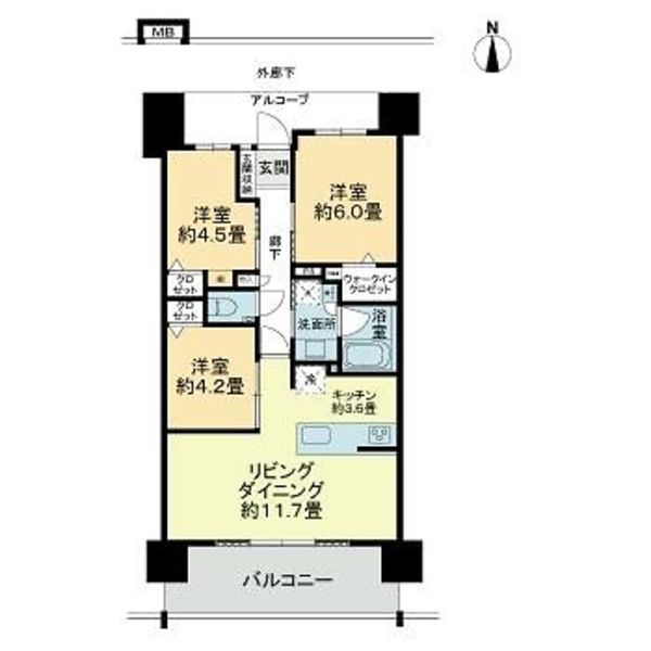 Lions Urasoe Shiroma Grand Terrace 3LDK Apartment for Rent - Thumbnail 2
