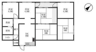 Spacious 6DK House in Shimoshirakawa, Omuta - 211m² Plot — Image 4, Omuta, Fukuoka