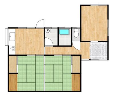 [Hatomark Site] 3DK Used Detached House in Oshoji 2-chome, Ube City, Yamaguchi Prefecture — Image 4, Ube, Yamaguchi