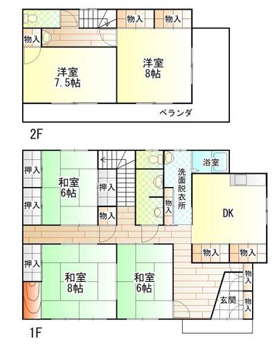 [Hatomark Site] 5DK Used Detached House in Asanumacho, Sano City, Tochigi Prefecture — Image 1, Sano, Tochigi