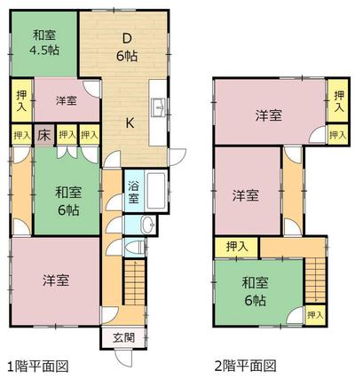 [Hatomark Site] 6DK Used Detached House in Kasagicho, Ogaki City, Gifu Prefecture — Image 1, Ogaki, Gifu