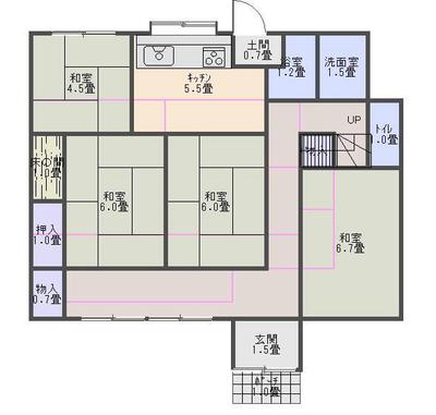 [Hatomark Site] 5DK used detached house in Ishiyama-aza-inuchi, Higashiyama-cho, Aizuwakamatsu City, Fukushima Prefecture — Image 4, Aizuwakamatsu, Fukushima