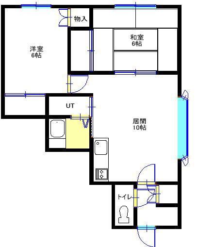 2LDK Apartment for Rent in Sapporo's Higashi Ward, Hokkaido - Thumbnail 2