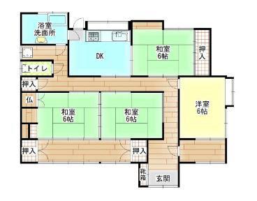 [Hatomark Site] 4DK Used Detached House in Tsutsumi, Kobayashi City, Miyazaki Prefecture — Image 2, Kobayashi, Miyazaki