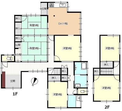 [Hatomark Site] 6DK Used Detached House in Sarayama-cho, Shunan City, Yamaguchi Prefecture — Image 2, Shunan, Yamaguchi