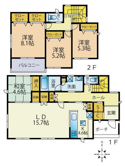4LDK House in Noke, Fukuoka - 2021 Build - Thumbnail 2
