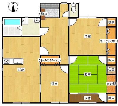 Spacious 3LDK House with Large Land in Kurume City — Image 1, Kurume, Fukuoka