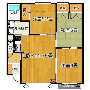 3LDK Apartment for Rent in Obihiro, Hokkaido with Recent Renovations - Thumbnail 2