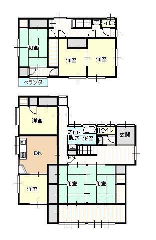[Hatomark Site] 7DK Used Detached House in Minamikobayamacho 1-chome, Ube City, Yamaguchi Prefecture — Image 4, Ube, Yamaguchi