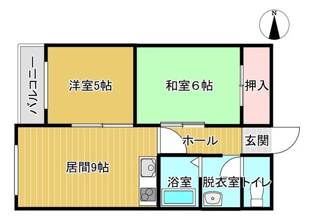 2DK Rental Apartment in Yamano te, Sapporo - 45.52 sqm - Thumbnail 2