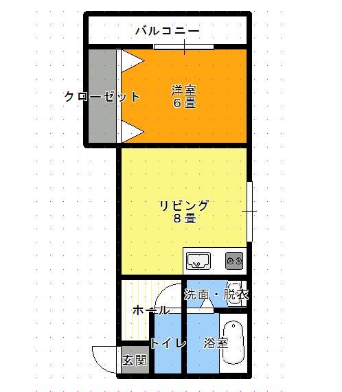 1DK Apartment near Kotoni Station, Sapporo - 45,000 Yen - Thumbnail 2