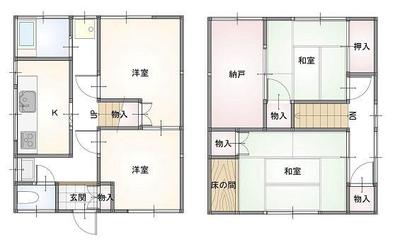 [Hatomark Site] 4SK Used Detached House in Gyotoku 2-chome, Tottori City, Tottori Prefecture — Image 2, Tottori, Tottori