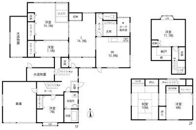 [Hatomark Site] 6LDK Used Detached House in Shimada-cho, Komatsu City, Ishikawa Prefecture — Image 4, Komatsu, Ishikawa