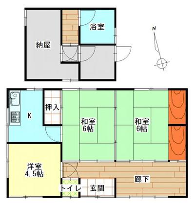[Hatomark Site] 3K Used Detached House in Nakamachi, Mimasaka City, Okayama Prefecture — Image 3, Mimasaka, Okayama