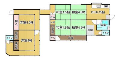 Historic Mountain House in Iwakuni - 6DK Traditional Home for Sale — Image 4, Iwakuni, Yamaguchi