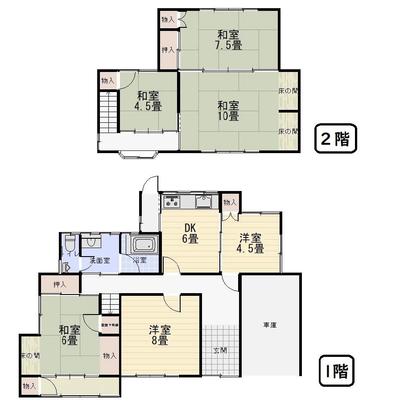 [Hatomark Site] 6DK Used Detached House in Kamigoto 4-chome, Yonago City, Tottori Prefecture — Image 1, Yonago, Tottori