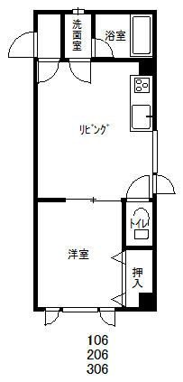 1DK Rental Apartment in Misono, Sapporo - 35,000 Yen - Thumbnail 4