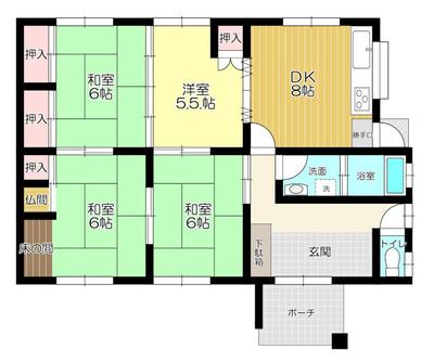 4DK Single-Story Home in Takehgabana, Sanyo-Onoda City — Image 1, Sanyo Onoda, Yamaguchi
