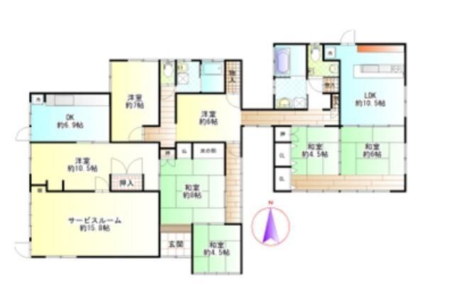 8LDK Wooden House in Miyakonojo with 570.6㎡ Land - Thumbnail 2